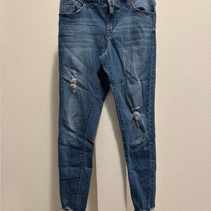 Kensie Dark Blue Distressed Skinny Jeans